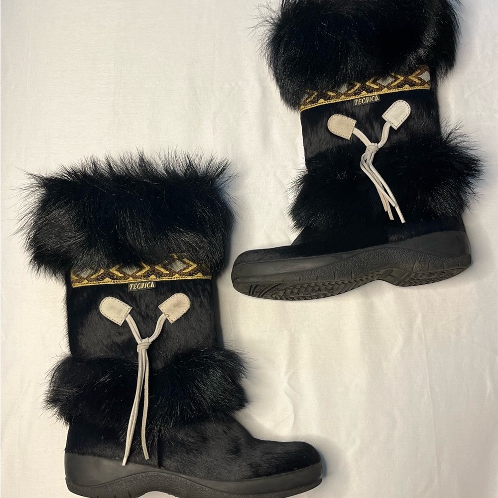 Tecnica Women's Black Fur Boots